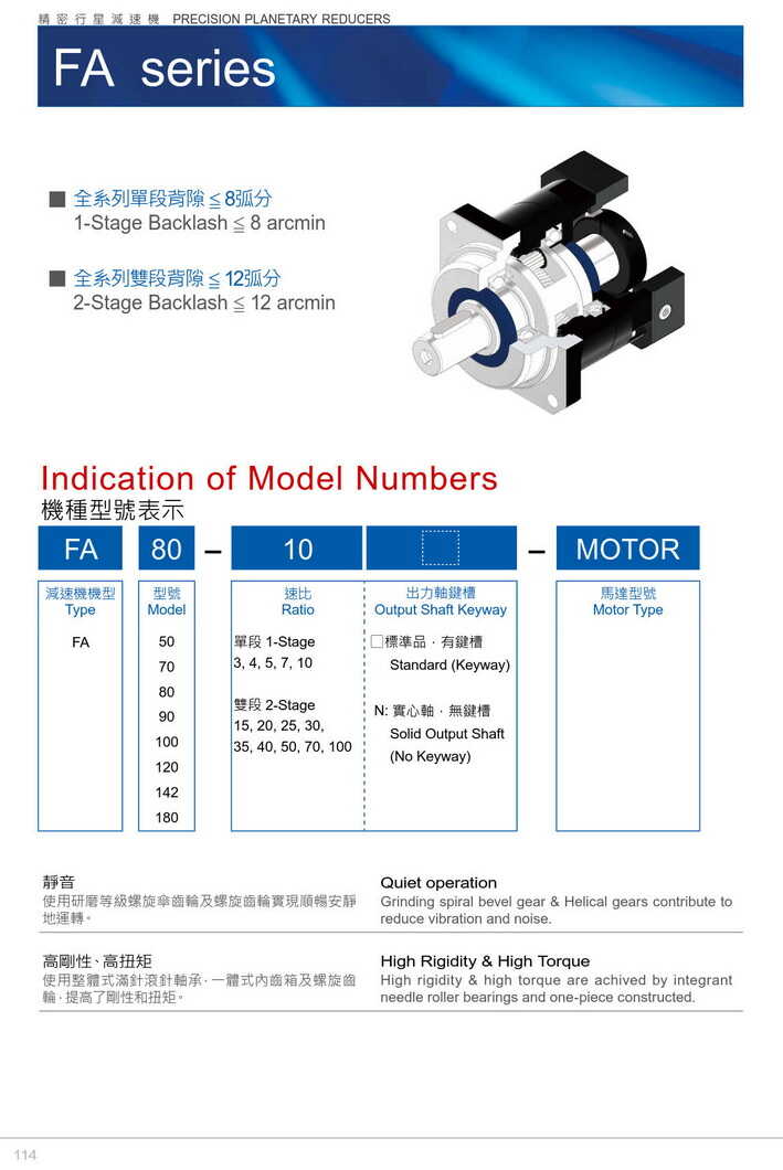 利明行星減速機(jī)FA